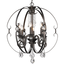  1323-6 EBB - Ella 6 Light Chandelier in Brushed Etruscan Bronze